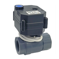 DN50 2 pouces DN40 2 voies Actionneur électrique en plastique PVC Vanne à bille motorisée Raccordement de colle ou de filetage pour le contrôle du débit d'air d'eau