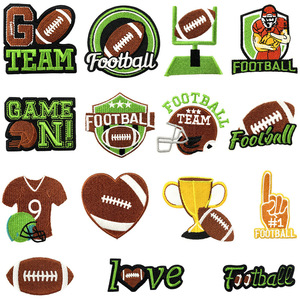 Machine Embroidery Game Day Patches Iron on I LOVE Football Team Patch for Hat Decoration - Product Image 4
