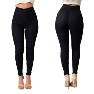 Pantalones de corte de bota elásticos de cintura alta y ajuste ceñido de color liso para mujer, moda europea y americana 2026 - Product Image 5