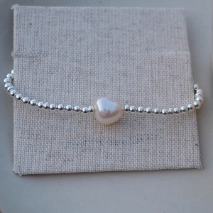S925 Sterling Silver Pearl <b>Bead</b> <b>Bracelet</b> For Women Everyday Wear - Product Image 4