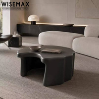 WISEMAX FURNITURE Table basse de style nordique minimaliste pour salon, ensemble de tables basses en fibre de verre pour hall d'hôtel, bureau, villa