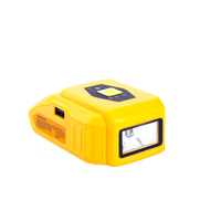 Chargeur de batterie pour mini perceuse pour outils électriques au lithium DeWalt 20V, adaptateur DCB200B avec lumière de travail LED pour DCB204