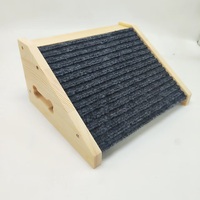 Petite rampe en bois pour chiens pour les escaliers, rampe pour animaux de compagnie pour petits chiens et chats, rampe en bois avec tapis antidérapant