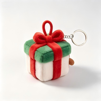 Porte-clés en peluche personnalisé de Noël avec rembourrage en coton PP, design doux, styles variés, breloque de sac de Noël pour cadeau d'anniversaire