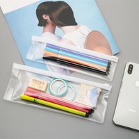 Sacs d'emballage personnalisés en PVC dépoli avec fermeture éclair pour colliers, montres, bijoux et vêtements