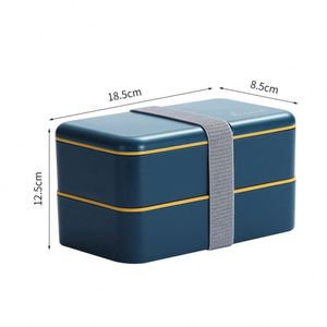 กล่องเบนโตะ 2 ชั้นพร้อมอุปกรณ์ในตัว กล่องอาหารกลางวันแบบกันรั่วสำหรับผู้ใหญ่และเด็ก - Product Image 6