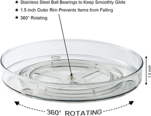 <span class=keywords><strong>11</strong></span> <span class=keywords><strong>inch</strong></span> 360 độ nhựa lưu trữ lớn lười biếng <span class=keywords><strong>Susan</strong></span> Vòng rõ ràng nhựa xoay bàn xoay tổ chức - Product Image 2