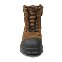 Protection des orteils Chaussure de sécurité en acier en cuir Crazy Horse pour hommes Botte de travail avec embout en acier