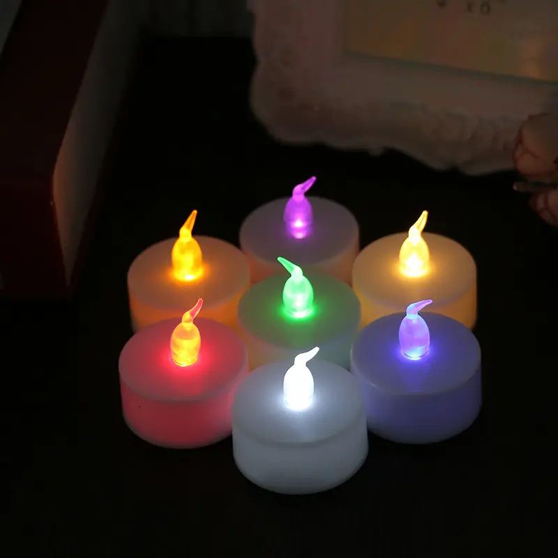Factory direct supply led candle lamp CR2032 electronic tealight birthday wedding decoration
