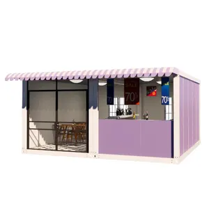 High Quality Foldable Office Modular Low Cost Housing 20ft/40ft mobile luxury foldable prefabricated container dorm house
