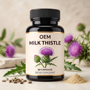 Complément Herbal de Chardon-Marie OEM 60 Capsules Extrait de Silimarine Formulation Soutien Hépatique Personnalisation Marque Privée - Product Image 1