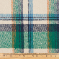 Tissu Tartan Bohème Coloré en Popeline de Coton Peigné Doux et Brossé, Teint en Fil, Idéal pour Chemises - Vente Chaude