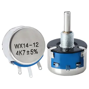 WX14-12 3W Single-Turn Draadgewonden Potentiometer 1K 2K2 3K3 4K7 20K 10K 22K 100R 470R 5%