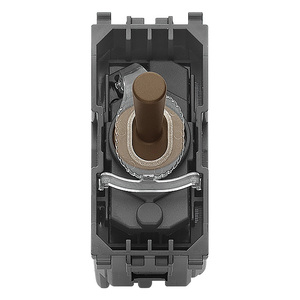 Interruttore Deviatore Vintage in Bronzo 1P 10AX, Componente Elettrico a Montaggio a Parete - Product Image 1