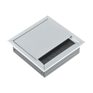 Caja de gestión de cables rectangular de aleación de aluminio Shengyuan, montada en la pared, plateada y negra, organizador de cables para escritorio de oficina - Product Image 2