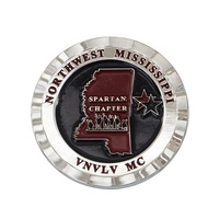 Design personnalisé en métal gravé 3D Antique Silver Double Face Nouveauté Indonésie Promotionnel Souvenir Cadeau Challenge Token Coin