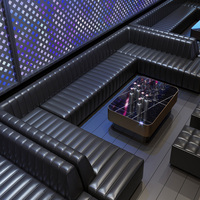 Canapé KTV de luxe, banquette de boîte de nuit, canapé personnalisable, banquette de couleur sur mesure, table LED KTV