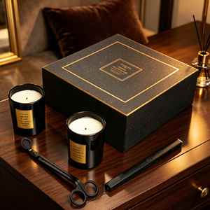 Ascendio - Juego de Regalo de Velas Aromáticas, Cera Vegetal Natural Perfumada con Encendedor y Cortador de Mechas - Product Image 3