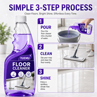 Nettoyant multi-surfaces pour sols 500 ml, liquide, séchage rapide, sans traces, détergent pour carrelage, bois, marbre, étiquette privée, OEM, vente en gros