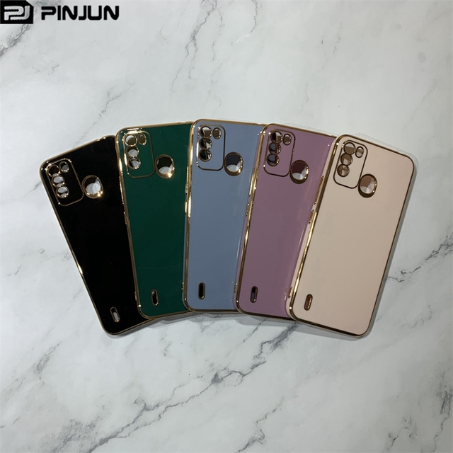 Luxury Newest Camera Protection Mobile Cover 1.5mm 6d Electroplating Case Soft Tpu Protective Phone Case for Itel Vision 1 Pro