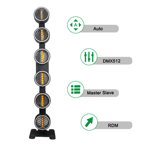 Igracelite 6pz LED RGBW Pixel Retro Light Illuminazione di Sfondo Flash per Palcoscenico Controllata da DMX512 per Uso in Concerti - Product Image 3