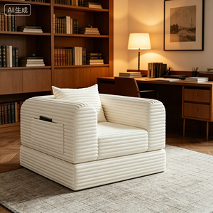 Canapé-lit pliable grand format style nordique à prix abordable, avec coussin en mousse et siège individuel réglable, confortable - Product Image 2