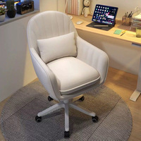 Fauteuil de bureau inclinable pour la maison, confortable, avec dossier, pour longues heures de travail assis, design nordique, rotatif