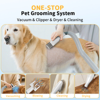 LILIPRO PD900 Aspirateur professionnel 3-en-1 puissant pour toilettage canin, tondeuse sans fil pour animaux, coupe-griffes silencieux pour chats