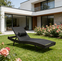 Chaises de jardin inclinables modernes pour bronzer en plein air avec mobilier de plage en tissu pour piscines, hôtels, salons et chambres