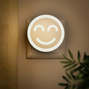Energy Saving 0.5W <b>Plug</b> <b>in</b> LED Night <b>Light</b> Cute Smile Face <b>Light</b> <b>Sensor</b> Lamp CE RoHS Factory Wholesale OEM Night Lamp - Product Image 6