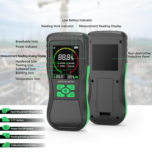 Đo lường phạm vi 1.5% ~ 75% độ ẩm của gỗ/vật liệu đóng gói/vật liệu xây dựng độ ẩm Meter nước nội dung Tester Detector - Product Image 2