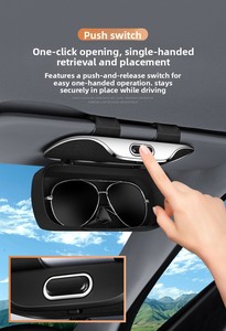 Car Visor Storage <b>Holder</b> ABS Material Multifunctional Sunglasses Card <b>Ticket</b> Organizer - Product Image 2