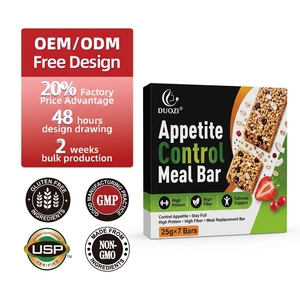 Barra de Comida para Controlar el Apetito DUOZI 25g×7, Barra Sustitutiva de Comida Alta en Proteínas, Alta en Fibra y Baja en Azúcar para Adultos - Product Image 1