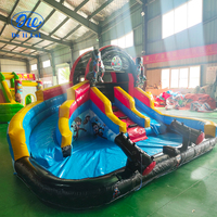 Château Gonflable avec Toboggan Aquatique pour Enfants, Équipement de Divertissement Extérieur, Lit de Rebond Domestique, Château Ludique en PVC