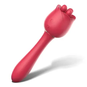 Vibrador torção e pitada em forma de rosa, S-HANDE, 3 em 1, massageador de mamilo, estimulador duplo de clitóris, para mulheres