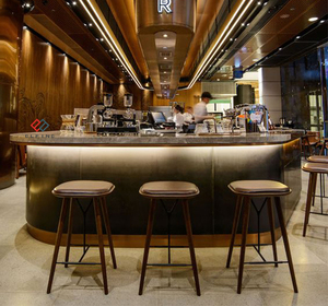 Custom Luxury Design C Shape White Marble Led Iluminado <span class=keywords><strong>Salon</strong></span> Night Club Hotel Furniture <span class=keywords><strong>Bar</strong></span> Counter - Product Image 2