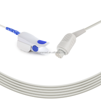 Datex Ohmeda Kompatibel Caremed SA30Y-09 10 Pin TPU Spo2 Probe Sensor Jari Dewasa 3 Meter Putih Kelas II