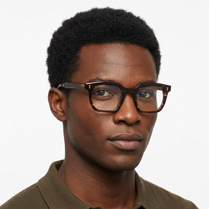 Montures de lunettes rectangulaires pour hommes, monture intégrale, couleur unie, anti-UV, correction de la vue, pour adultes, toutes formes de visage - Product Image 1