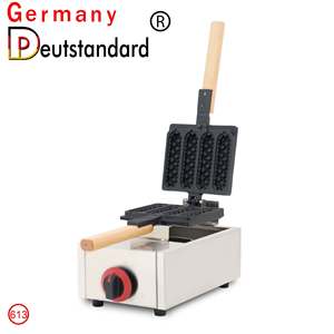 Petit <span class=keywords><strong>gaufrier</strong></span> en acier inoxydable alimenté <span class=keywords><strong>au</strong></span> <span class=keywords><strong>gaz</strong></span> Capacité de 4 grains pour la vente de rue 220V État neuf - Product Image 2