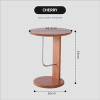 Table basse multifonctionnelle antique en bois massif couleur noyer, petite, pour salon, canapé ou chevet, table d'appoint mobile