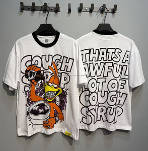 Camisetas Casuales Holgadas de Algodón 100% de Alta Calidad con Estampado 'THAT'S A AWFUL LOT OF COUGH SYRUP' para Hombre - Product Image 1