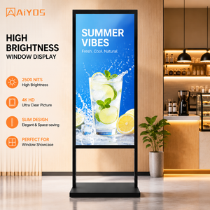 จอแสดงผลโฆษณา LCD ความสว่างสูงแบบตั้งพื้นสำหรับหน้าร้านค้าปลีก ผู้ผลิตซุ้มดิจิทัลไซเนจสำหรับร้านค้า - Product Image 1