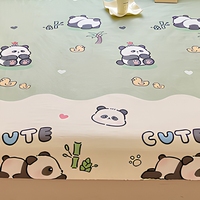 Drap-housse universel quatre saisons en pur coton à motif de panda de dessin animé, plusieurs options de taille