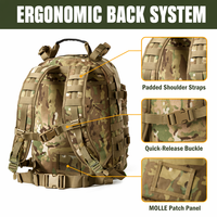 Sac à dos tactique, sac d'assaut, nylon Multicam, imperméable, chasse en plein air, randonnée, survie, trekking, sac à dos