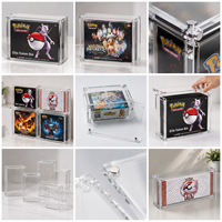 Estuche de exhibición acrílico moderno de primera calidad para Pokémon Elite Trainer Box, paquetes de cartas coleccionables, contenedor de almacenamiento protector transparente y brillante