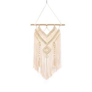 Sofisticado Bohemio Vintage Colgante de pared Lujoso Cuerda de algodón Tapiz blanco personalizado Opulento-Antiguo Hogar Gema Art Deco Metal - Product Image 1