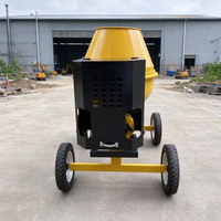 Bétonnière mobile à 4 roues 6m³/h, petit mélangeur diesel à tambour pour la construction et le traitement des matériaux
