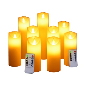 Kit de Velas LED sin Llama con Control Remoto, Pilares LED Dobles con Control Remoto, 9 Piezas para Iluminación de Eventos a Gran Escala, Velas LED de Parafina - Product Image 6