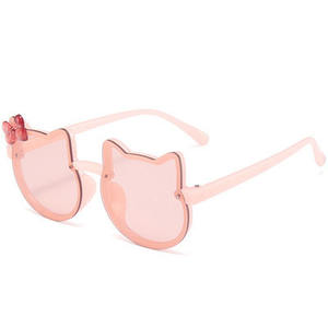 نظارات شمس للأطفال بفيونكة عاكسة على شكل قطة لطيفة نظارات شمس للأولاد والبنات - Product Image 4