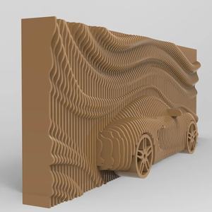 ML-WD059 Arte de Pared Paramétrico Ecológico de Madera Maciza con Temática de Vehículos para Decoración de Tiendas de Juguetes y Habitaciones de Niños - Product Image 6